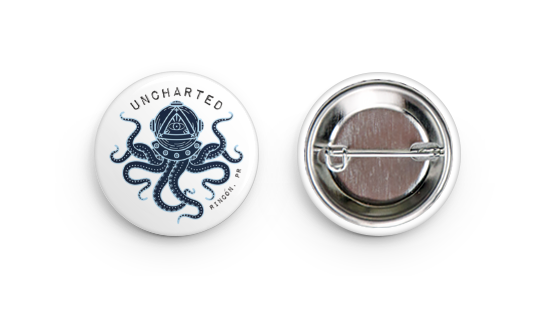 Pin Back Button - Octopus