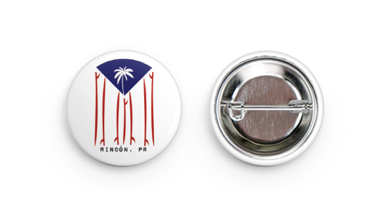 Pin Back Button - Puerto Rico Flag