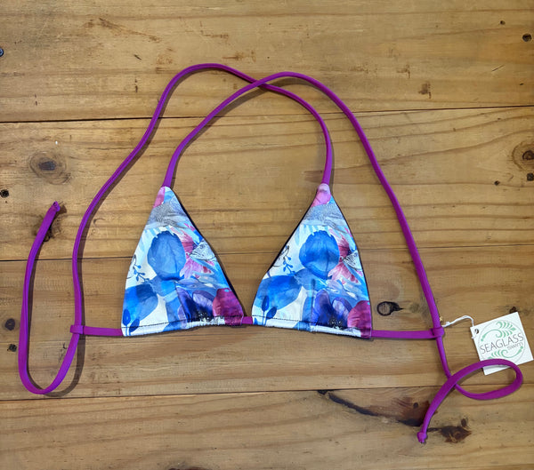 Seaglass Swimwear #323 Crossback Triangle Bikini Top Reversible