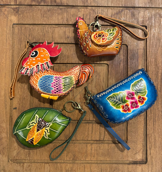 Leather Wristlet Purse