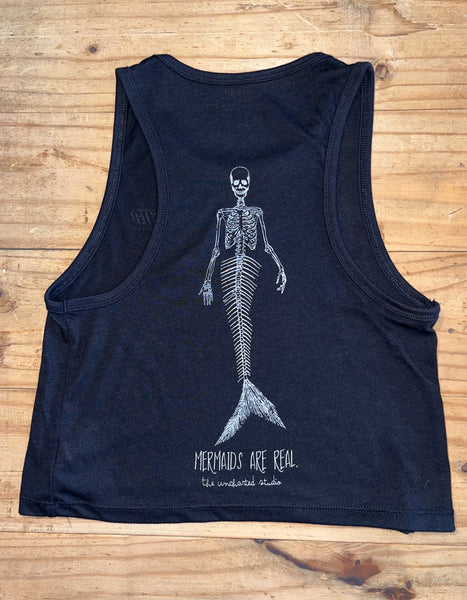 Mermaids Are Real Cropped Tank