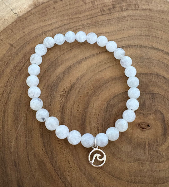 Sterling Silver and Stone Bead Bracelet