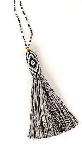 Beaded Tassel Necklace