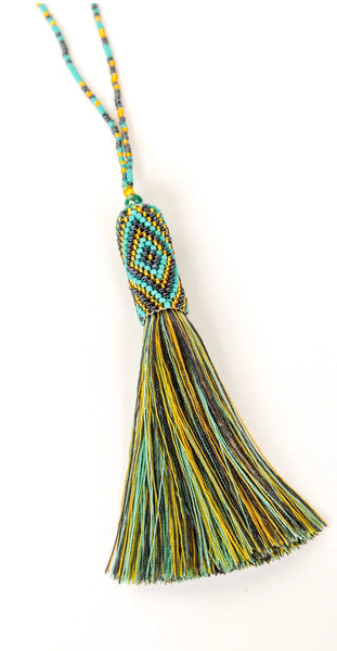 Beaded Tassel Necklace