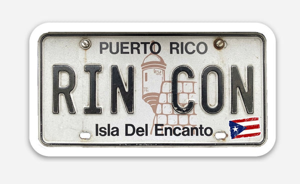 Rincon Puerto Rico License Plate Sticker