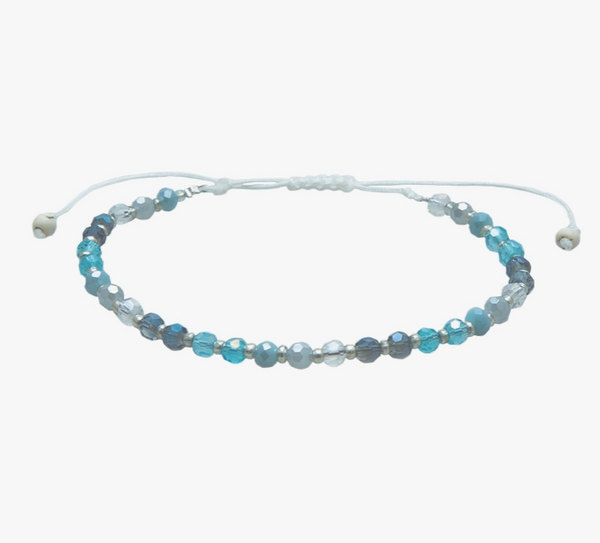 Glimmer Glass Bead Anklets