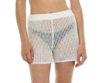 Eidon White Crochet Shorts