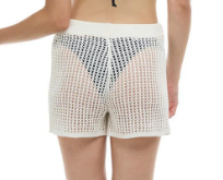 Eidon White Crochet Shorts