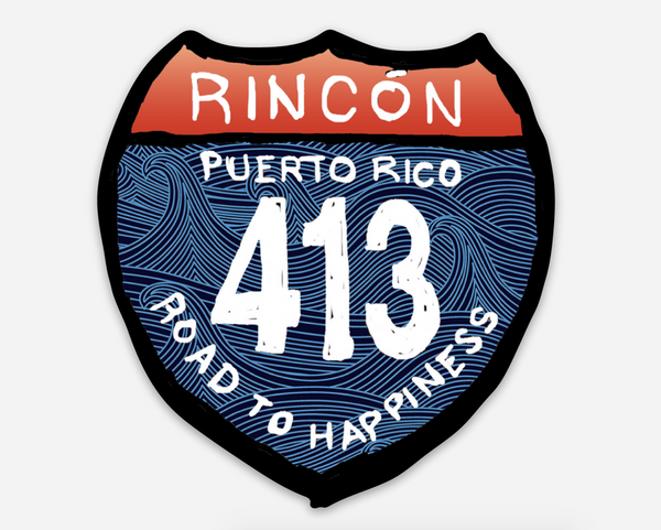 413 Road to Happiness Sticker