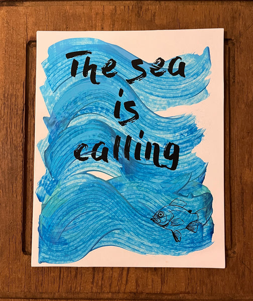 The Sea Is Calling - Mixed Media Print