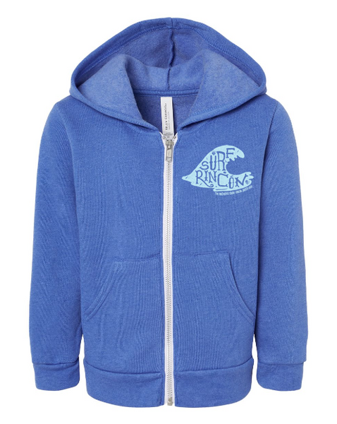 Kids Zip Front Surf Blob Hoodie