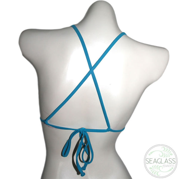 Seaglass Swimwear #323 Crossback Triangle Bikini Top Reversible - The Uncharted Studio