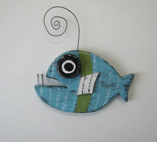 Wood Assamblage Fish Art