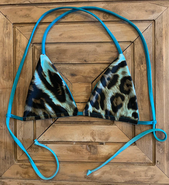 Seaglass Swimwear #323 Crossback Triangle Bikini Top Reversible