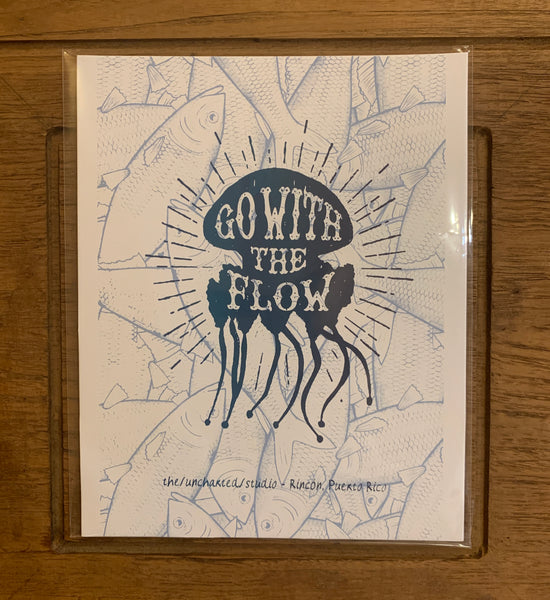 Mixed Media Go With The Flow Jellyfish Art
