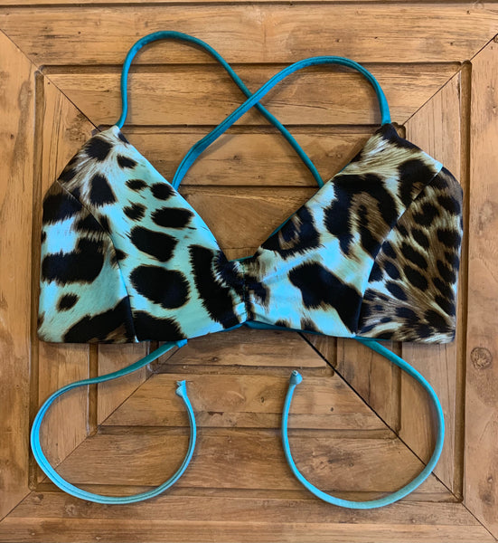 Seaglass Swimwear #356 - Bralet Bikini Top with Lace Up Back
