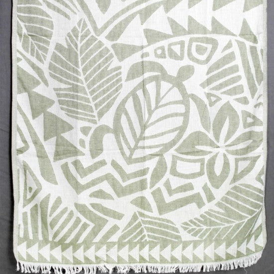 Turtle Pattern Woven Cotton Towel